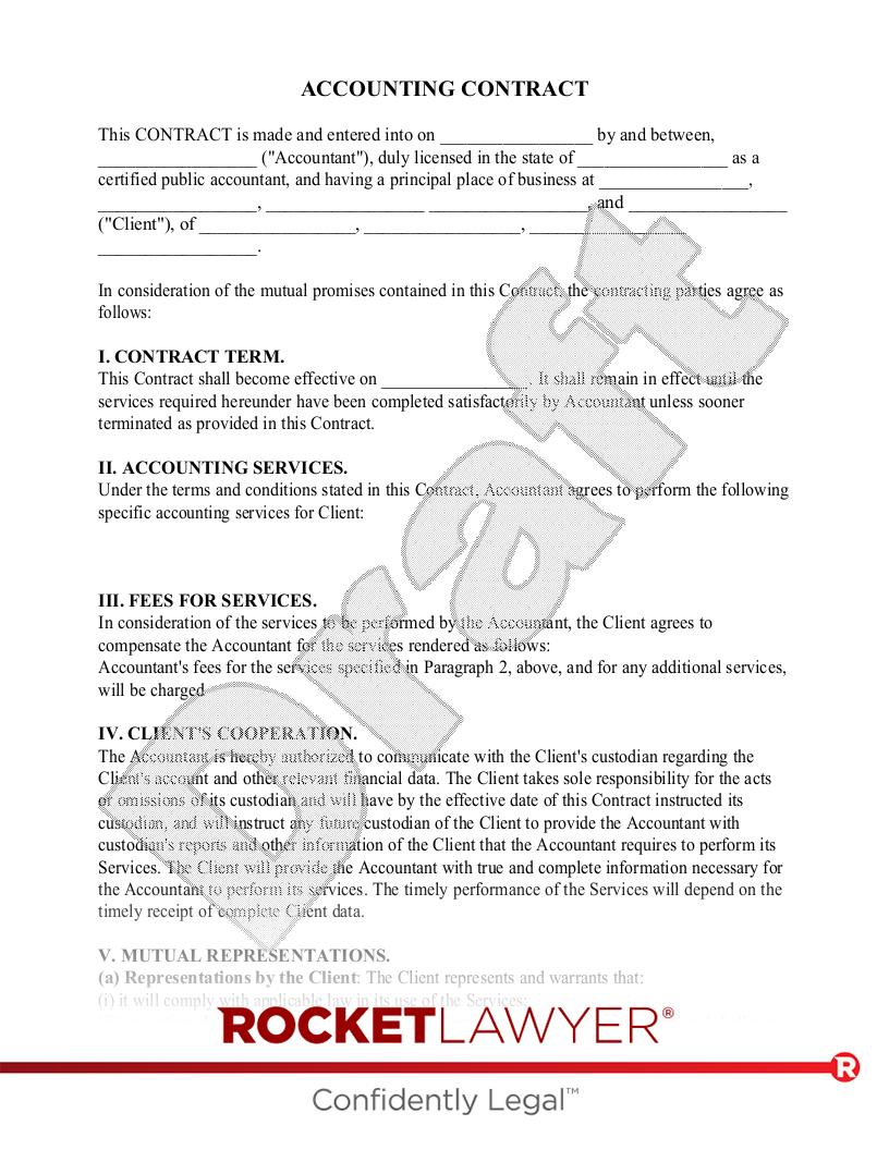 Accounting Contract document preview