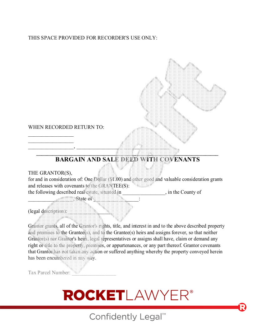 Bargain and Sale Deed document preview