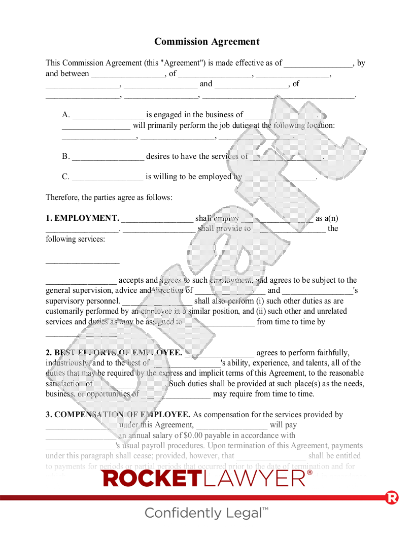Commission Agreement document preview