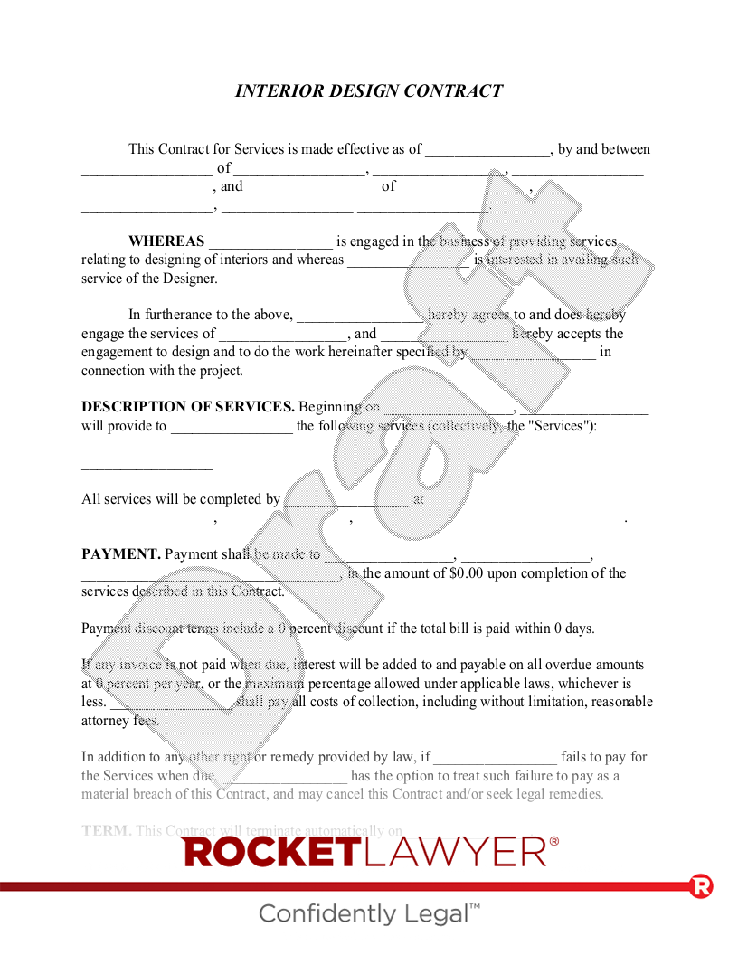 Interior Design Contract document preview