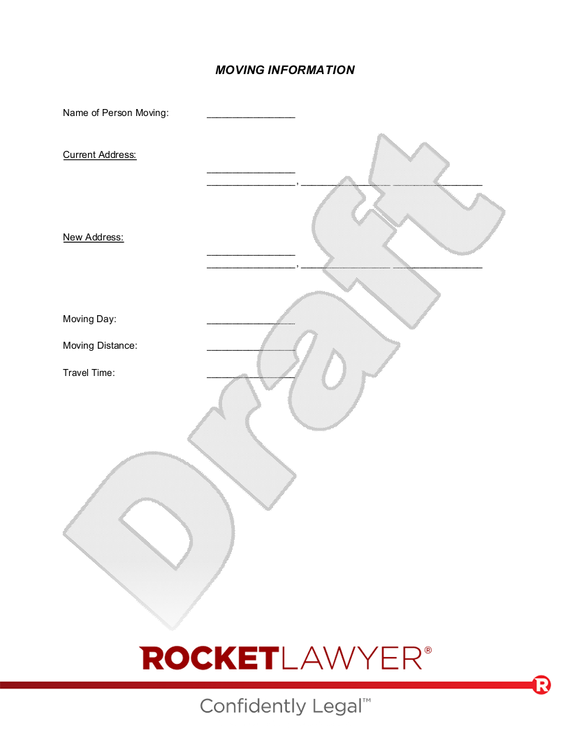 Moving Checklist document preview