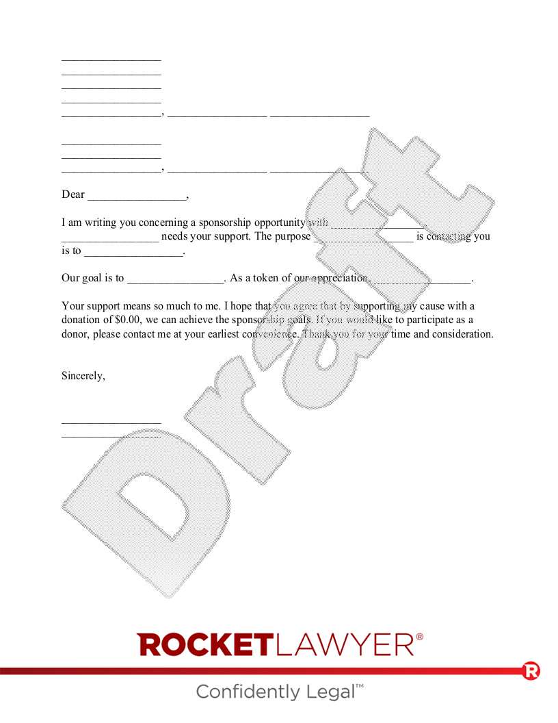 Sponsorship Letter document preview