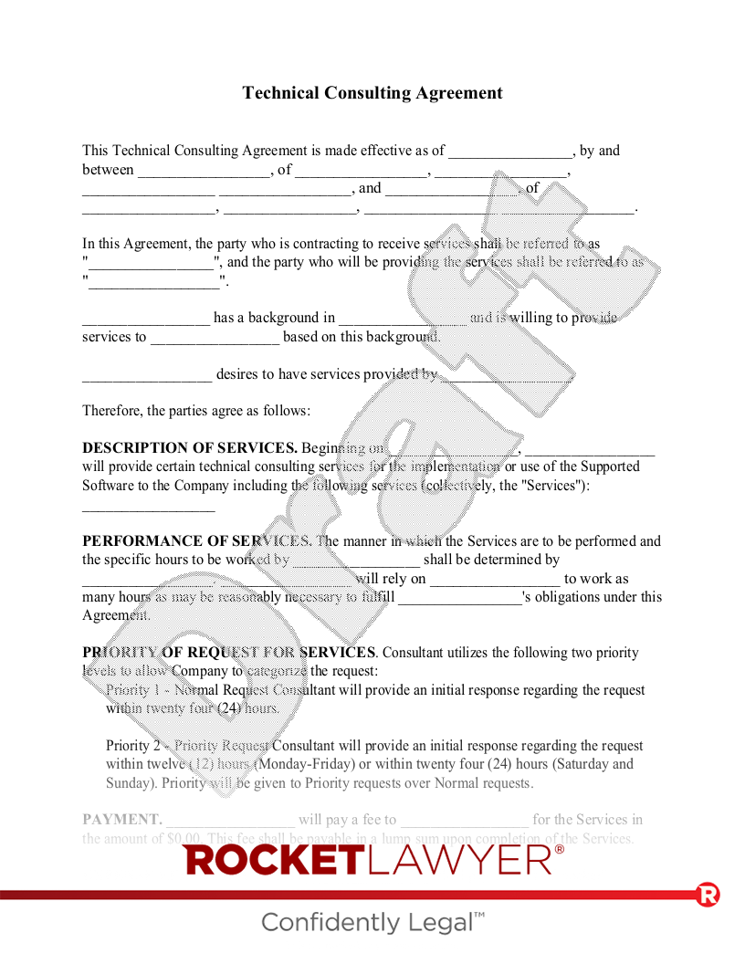 Technical Consulting Agreement document preview