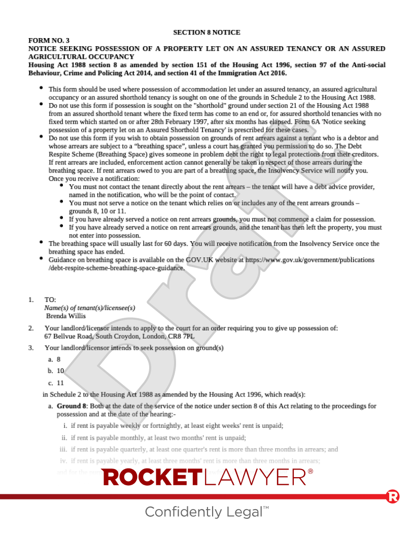 Section 8 Notice document preview