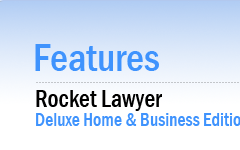 Rocket Lawyer Desktop legal software features image.