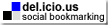 Bookmark with del.icio.us