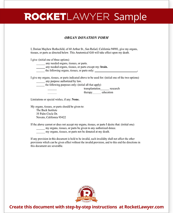 donor forms
