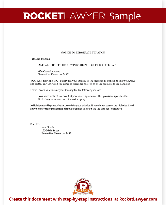 Sample Eviction Notice Template