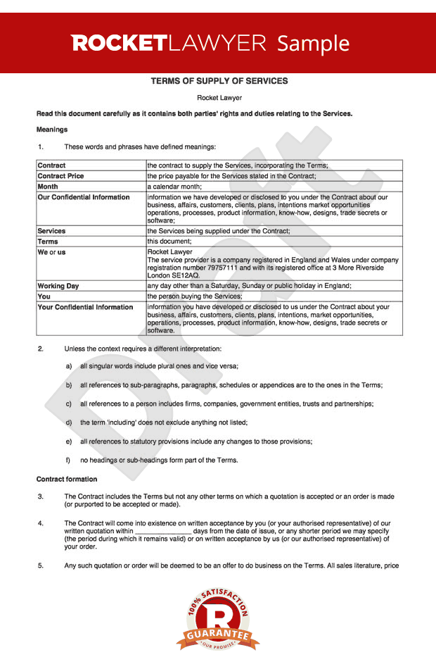T&C for Supply of Services to Business Customers T&C for Supply of Services to Business Customers