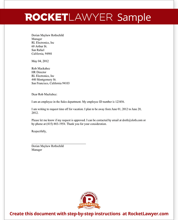 Time Off Request Form Request For Time Off Rocket Lawyer how-to-request-time-off-from-work-by-email-10-steps
