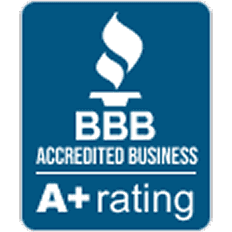 Better Business Bureau Accredited Business A+ rating.