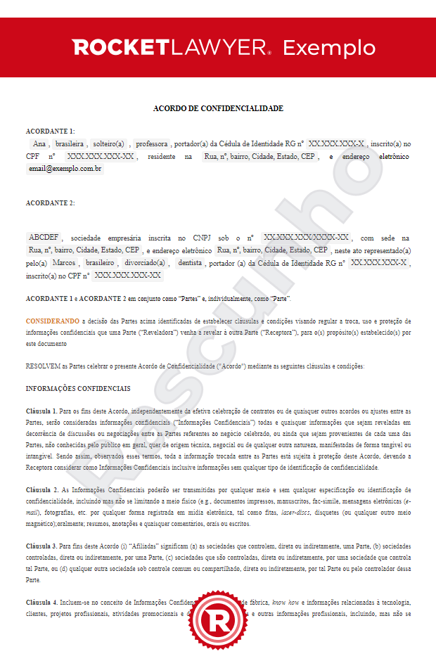 Acordo de Confidencialidade (NDA)