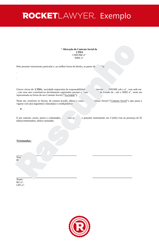 Alteração de Contrato Social Genérica