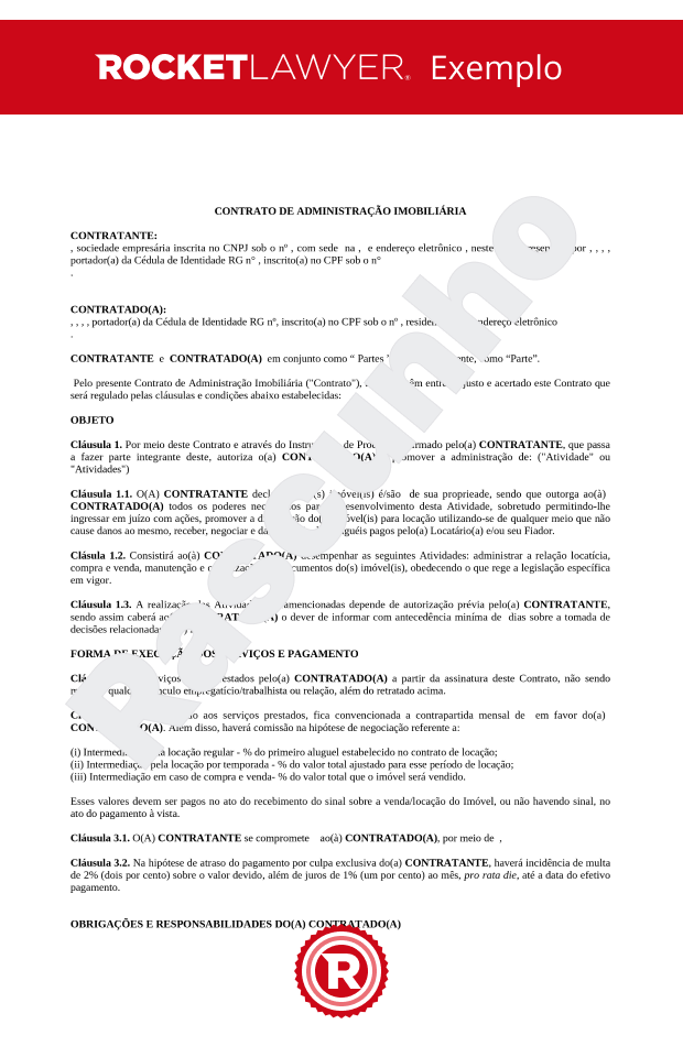 Contrato de Administração Imobiliária