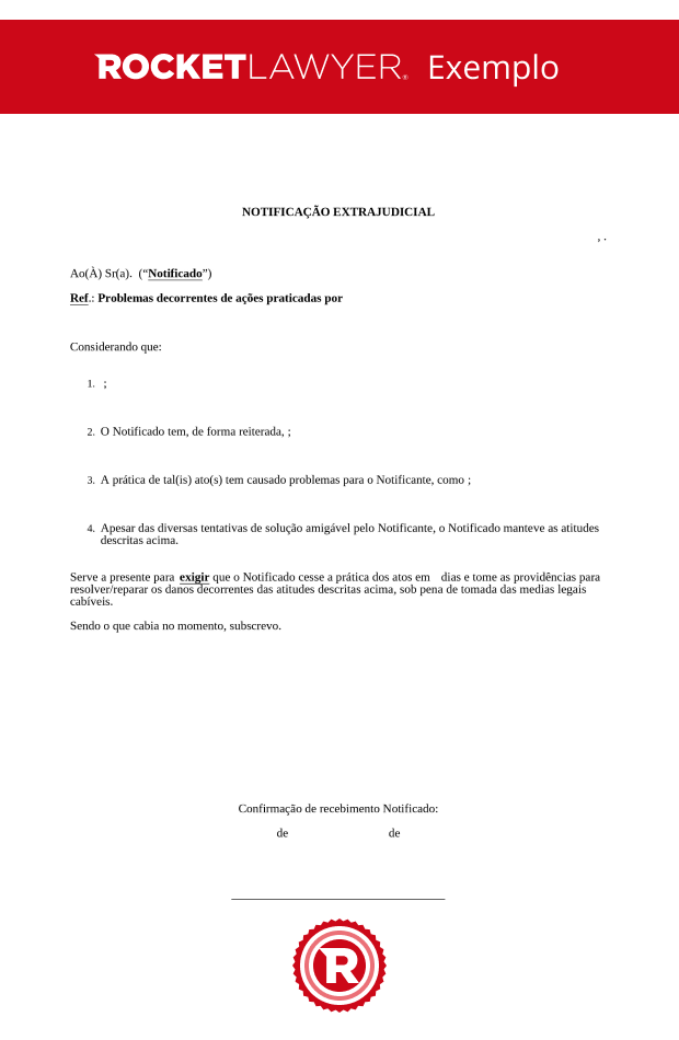 Notificação Extrajudicial entre Vizinhos e/ou Condomínio