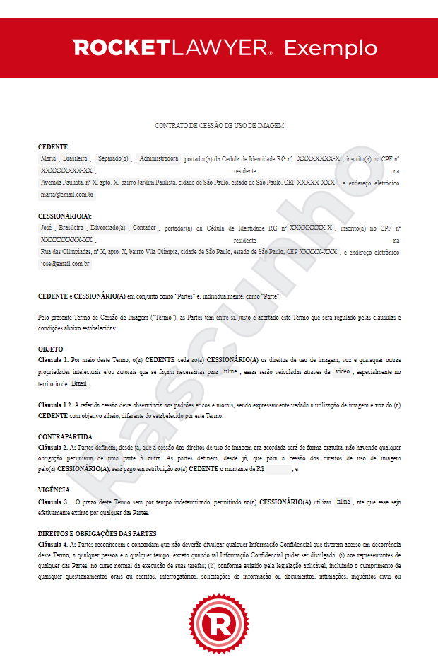 Contrato de Cessão de Uso de Imagem