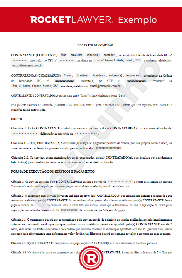 Contrato de Comissão
