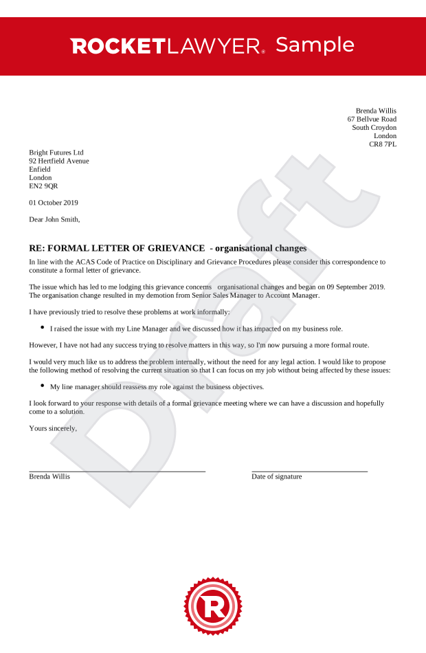 Free Grievance Letter Template Make Yours In 3 Steps