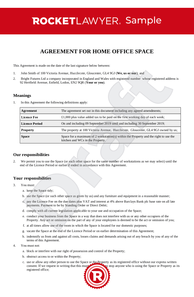 office space sharing agreement template office space sharing agreement template