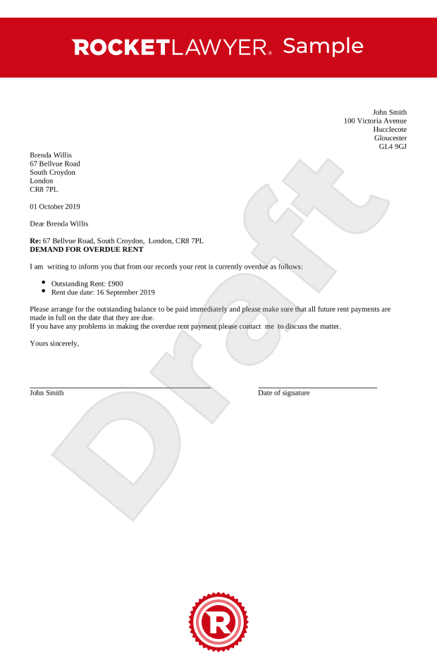 Rent Demand Letter Template