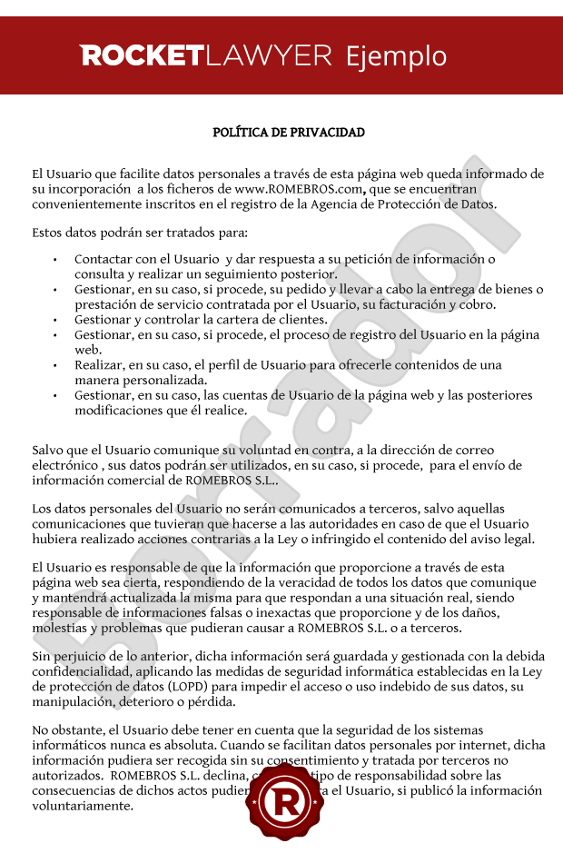 pasado Escarpado Parámetros Documentos para cumplir con el Reglamento de Protección de Datos