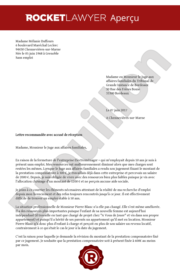 Demande de révision judiciaire de la prestation compensatoire