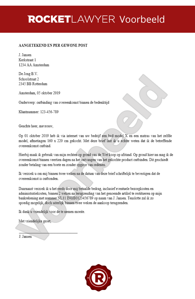 Samenlevingscontract Beeindigen Voorbeeldbrief - Samenwerking