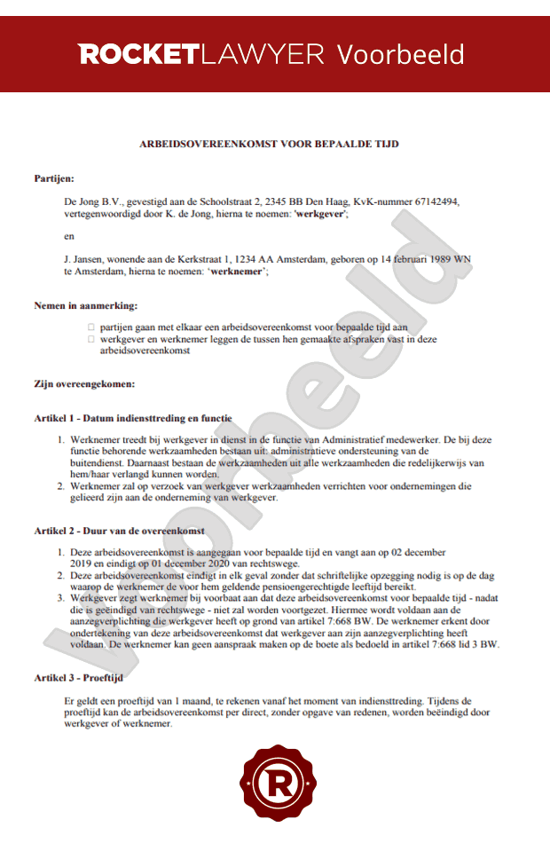 Tijdelijk contract