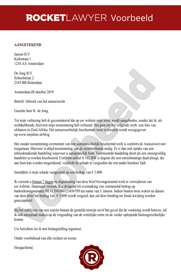 Voorbeeldbrief Verweer Officiele Waarschuwing - Loretta Williams Letter