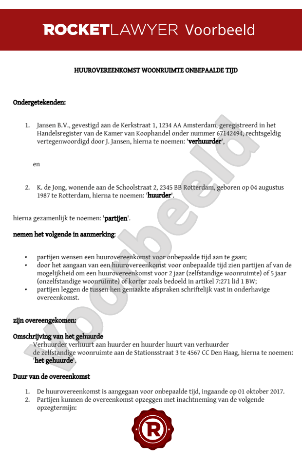 Verhuur een woning met een op maat gemaakt huurcontract