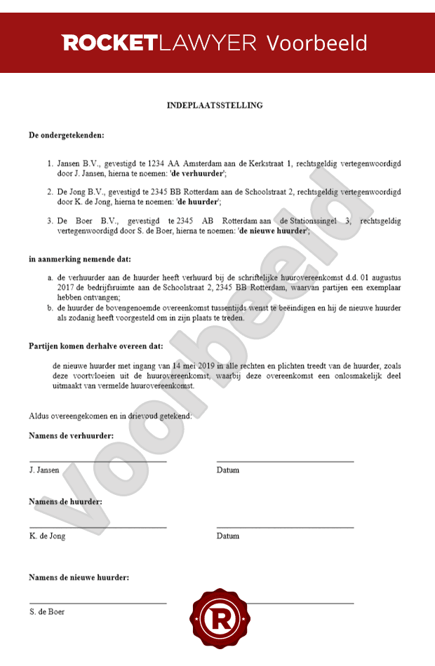 Indeplaatsstelling