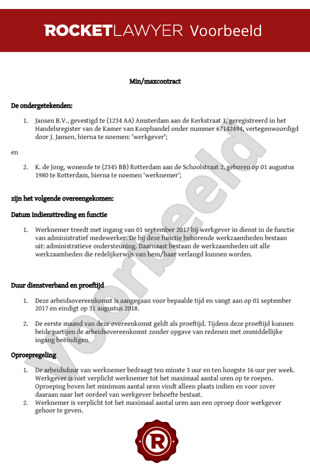 Stel je min maxcontract eenvoudig en snel op