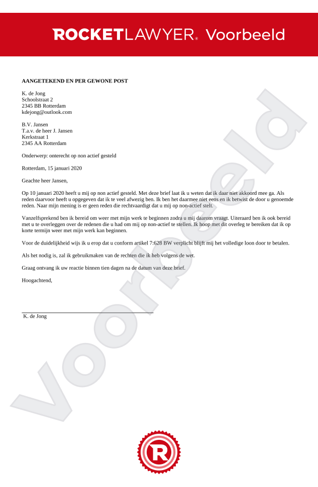 Bezwaar tegen schorsing / op non-actiefstelling