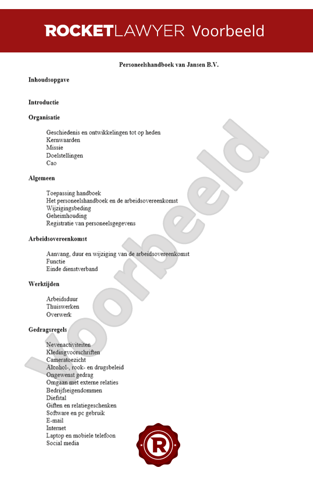 Personeelshandboek