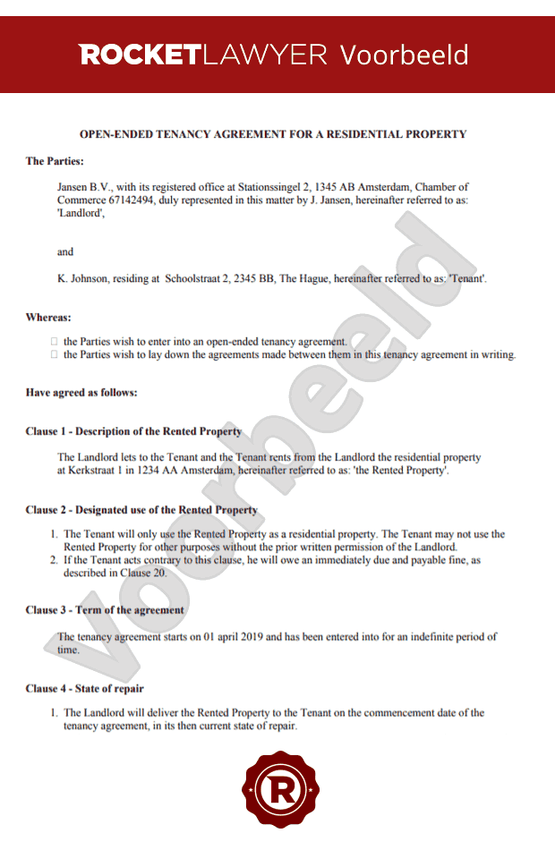 Rental contract (Dutch law)