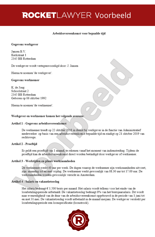 Tijdelijk Contract Opstellen  Snel en Makkelijk