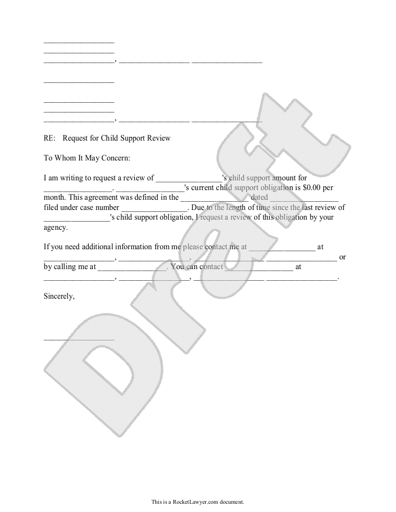 Free Child Support Review Letter Template Rocket Lawyer free-child-support-review-letter-template-rocket-lawyer