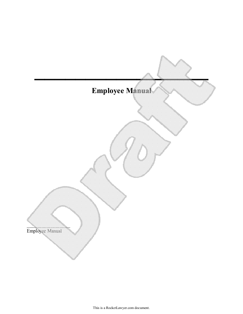 Free Employee Manual | Free to Print, Save & Download