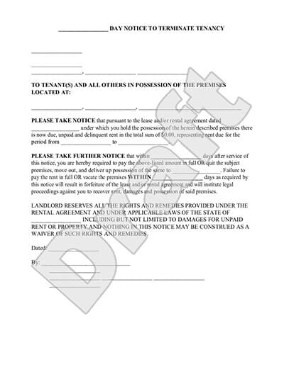Free Eviction Notice Free To Print Save Download