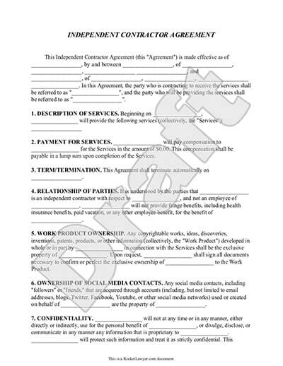 virtual assistant client contract template