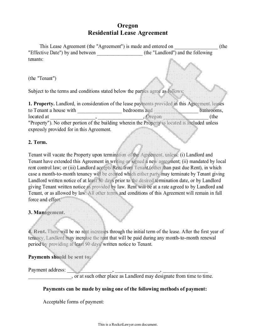 Free OR Lease Agreement: Make & Download | Rocket Lawyer