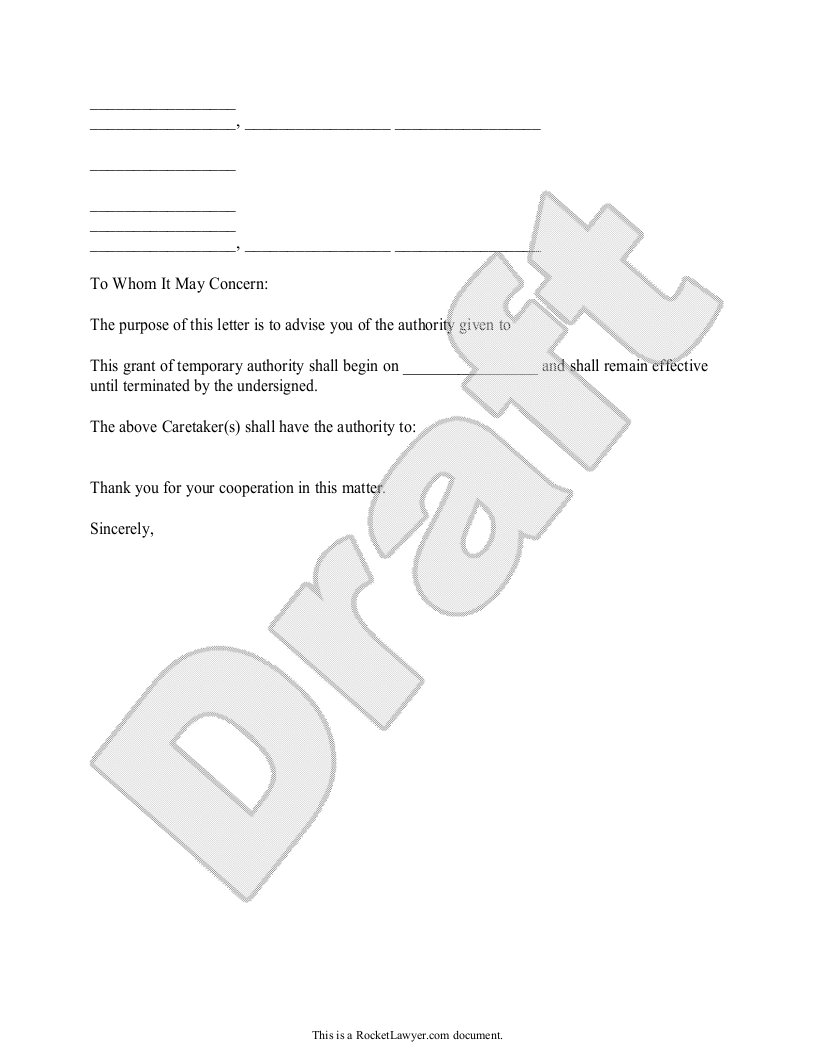 Sample Letter to School Template