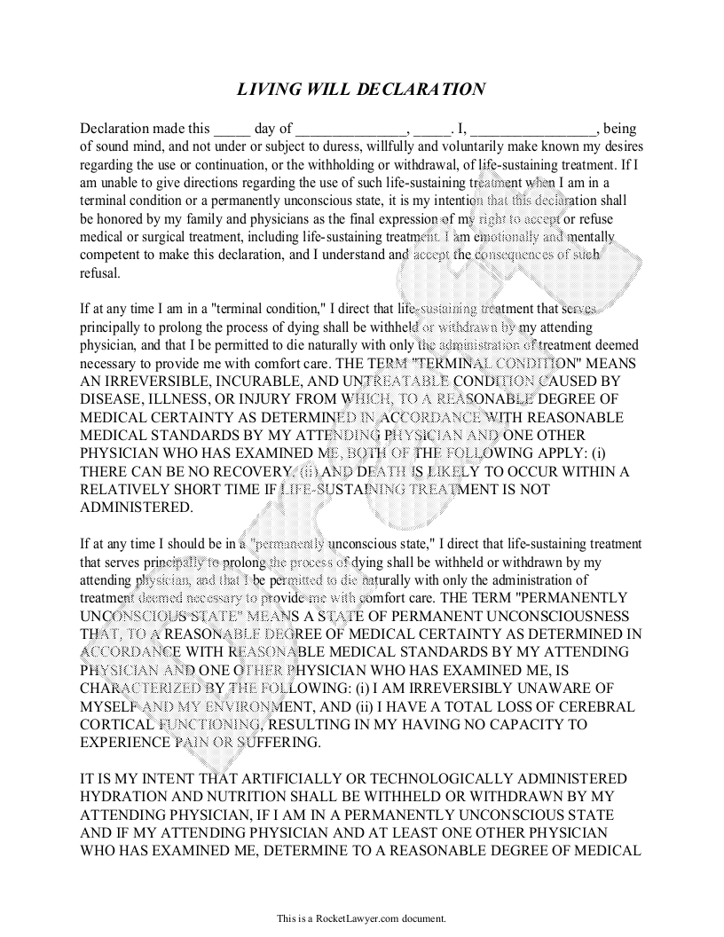 Free Ohio Living Will Template & FAQs Rocket Lawyer