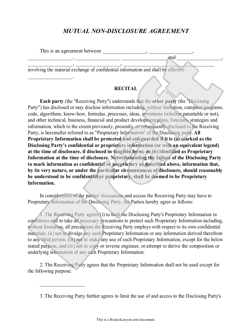 Free Mutual Non-Disclosure Agreement Free to Print, Save & Download With mutual non disclosure agreement template Free Mutual Non-Disclosure Agreement Free to Print, Save & Download With mutual non disclosure agreement template