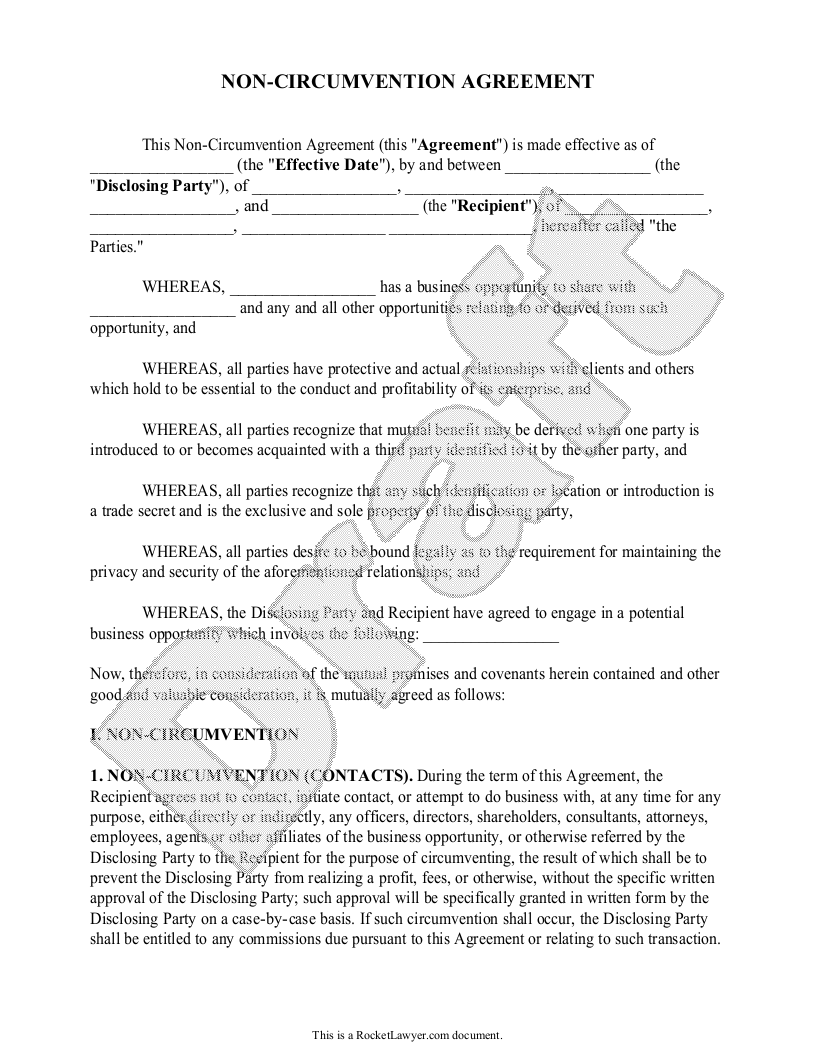 Free Non-Circumvention Agreement Free to Print, Save & Download With Regard To non disclosure non circumvention agreement template Free Non-Circumvention Agreement Free to Print, Save & Download With Regard To non disclosure non circumvention agreement template