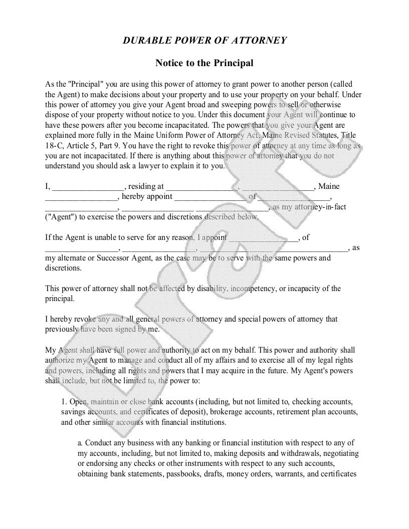 Free Maine Power of Attorney Template & FAQs | Rocket Lawyer
