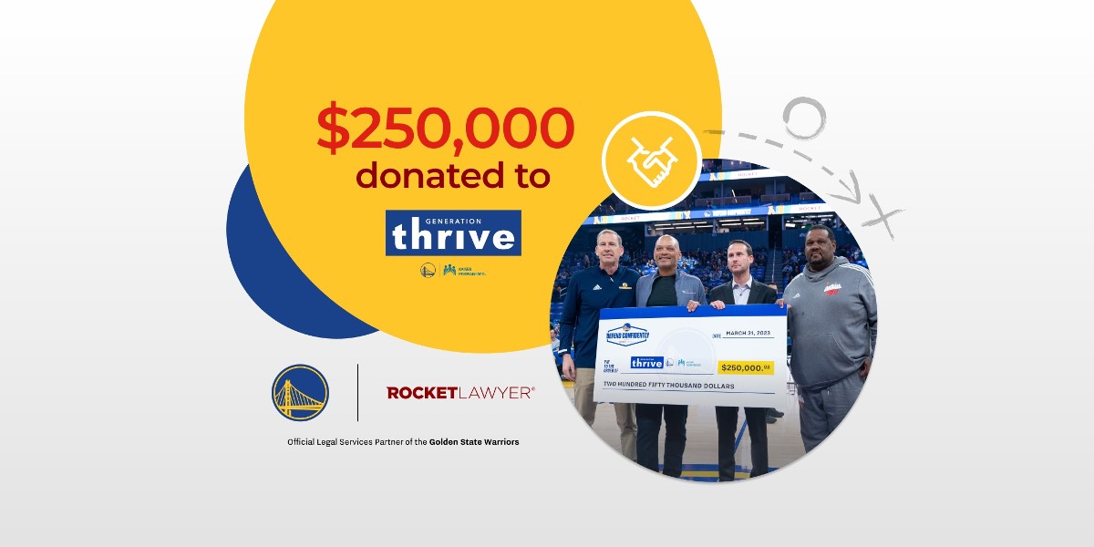Rocket Lawyer Legal Services Partner of Golden State Warriors