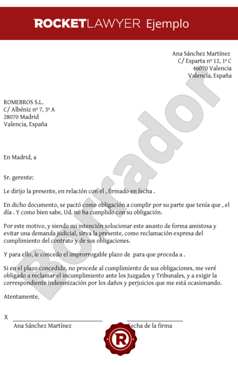 Carta De Despido Modelo Chile - t Carta De