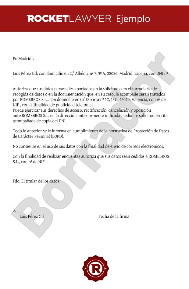 Modelo autorizacion recogida de documentos – Cortes de 