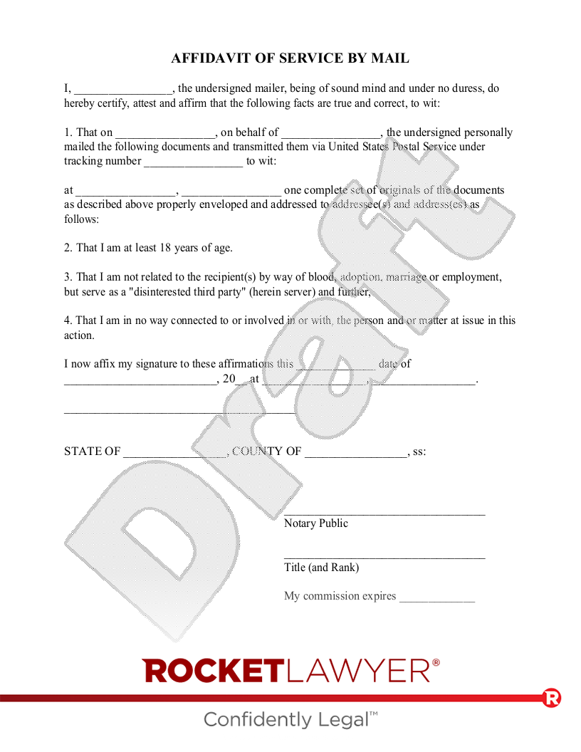 Affidavit of Service document preview